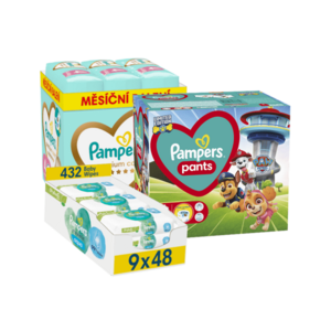 PAMPERS balíček vel. 4 - Active Baby Pants plienky, Premium Care plienky, Harmonie Aqua vlhčené obrúsky vyobraziť