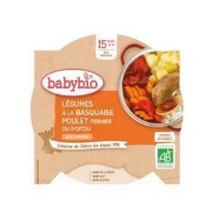 BABYBIO menu zelenina s baskickým kuraťom a ryžou 260 g vyobraziť