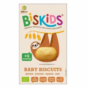 BELKORN BISkids BIO detské celozrnné ovsené sušienky bez pridaného cukru 6M+ 120 g vyobraziť