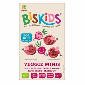 BELKORN BISkids BIO detské celozrnné mini sušienky s červenou repou bez pridaného cukru 120 g vyobraziť