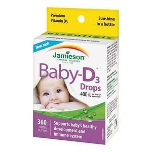 JAMIESON Baby-D3 Vitamín D3 400 IU kvapky 11.7 ml vyobraziť