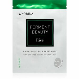 KORIKA FermentBeauty Brightening Face Sheet Mask with Fermented Rice and Hyaluronic Acid rozjasňujúca plátenná maska s fermentovanou ryžou a kyselinou vyobraziť