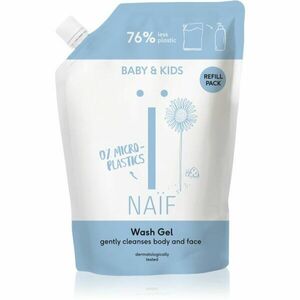 Naif Baby & Kids Wash Gel čistiaci a umývací gél pre deti a bábätká náhradná náplň 500 ml vyobraziť