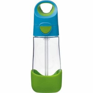 B.Box Bottle with Straw fľaša s rúrkou Blue Green 450 ml vyobraziť