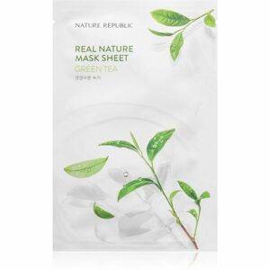 NATURE REPUBLIC Real Nature Green Tea Mask Sheet hydratačná plátienková maska so zeleným čajom 23 ml vyobraziť