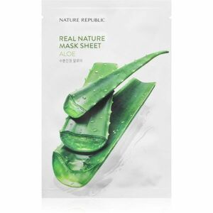 NATURE REPUBLIC Real Nature Aloe Mask Sheet hydratačná plátienková maska s upokojujúcim účinkom 23 ml vyobraziť