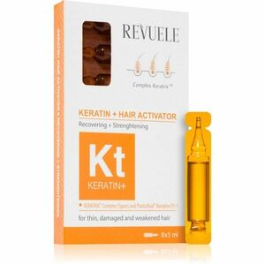 Revuele Keratin+ ampuly pre slabé, namáhané vlasy 8x5 ml vyobraziť