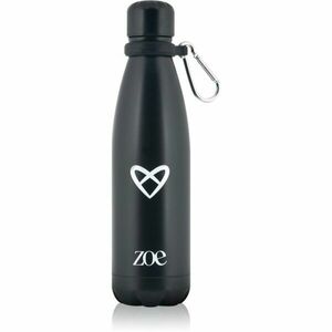 ZOE Heart Logo Stainless Steel Bottle fľaša na vodu z nehrdzavejúcej ocele farba Black 500 ml vyobraziť