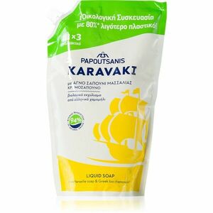 PAPOUTSANIS Karavaki Liquid Soap Pouch Refill With Chamomile tekuté mydlo na ruky náhradná náplň 900 ml vyobraziť