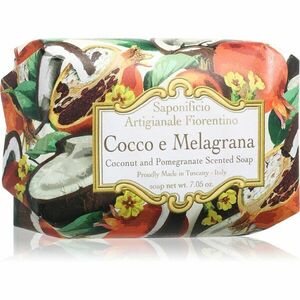 Saponificio Artigianale Fiorentino Coconut and Pomegranate Perfumed Soap prírodné tuhé mydlo 200 g vyobraziť