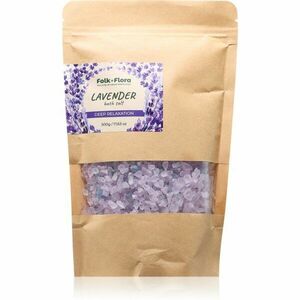 Folk & Flora Lavender relaxačná kúpeľová soľ 500 g vyobraziť