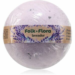 Folk & Flora Lavender bomba do kúpeľa s upokojujúcim účinkom 130 g vyobraziť