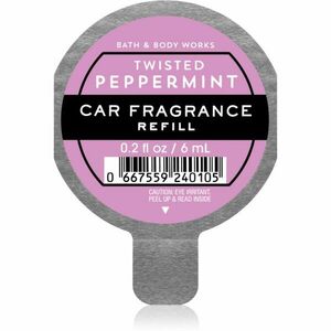 Bath & Body Works Twisted Peppermint vôňa do auta náhradná náplň 6 ml vyobraziť