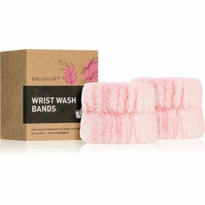 BrushArt Home Salon Wrist wash bands náramky proti stekajúcej vode pri umývaní tváre Pink 2 ks vyobraziť