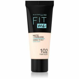 Maybelline Fit Me! Matte+Poreless zmatňujúci make-up pre normálnu až mastnú pleť odtieň 102 Fair Ivory 30 ml vyobraziť