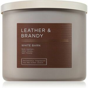 Bath & Body Works Leather & Brandy vonná sviečka 411 g vyobraziť